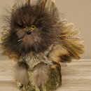 Wolpertinger, «Pequeño Wolpi», espécimen disecado, ojos amarillos, alas, cuernos de ciervo, 86.2.128