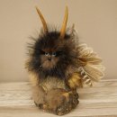 Wolpertinger Kleine Wolpi Opgezette exemplaar lichtblauwe ogen vleugels reehoorn 86.2.130