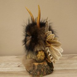 Wolpertinger Kleine Wolpi Opgezette exemplaar lichtblauwe ogen vleugels reehoorn 86.2.130
