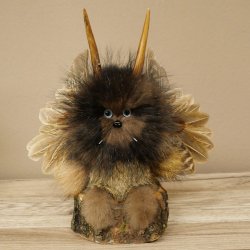 Wolpertinger Kleine Wolpi Opgezette exemplaar lichtblauwe ogen vleugels reehoorn 86.2.130