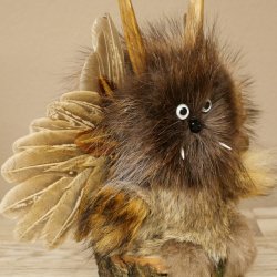 Wolpertinger Kleine Wolpi Opgezette exemplaar witte ogen vleugels reebuit hoorn 86.2.132