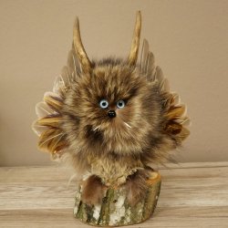 Wolpertinger Kleine Wolpi Opgezette exemplaar lichtblauwe ogen vleugels reehoorn 86.2.135