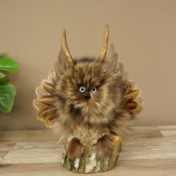 Wolpertinger Kleine Wolpi Opgezette exemplaar lichtblauwe ogen vleugels reehoorn 86.2.135