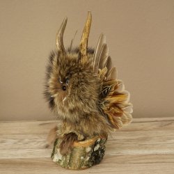 Wolpertinger Kleine Wolpi Opgezette exemplaar lichtblauwe ogen vleugels reehoorn 86.2.135