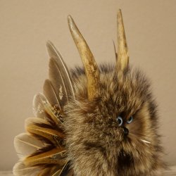 Wolpertinger Kleine Wolpi Opgezette exemplaar lichtblauwe ogen vleugels reehoorn 86.2.135