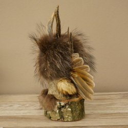 Wolpertinger Kleine Wolpi Opgezette exemplaar oranje ogen vleugels reehoorn 86.2.136