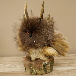 Wolpertinger Kleine Wolpi Opgezette exemplaar oranje ogen vleugels reehoorn 86.2.136