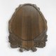 Trophäenschild für Kopfpräparate (Farbton: braun) neu geschnitzt Rehbock Gams Mufflon