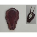 Reh Barock Schild klein NEU + GESCHNITZT (Farbton: Braun)