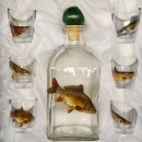7-teiliges Schnaps Gläser Set mit Fisch Motive +...