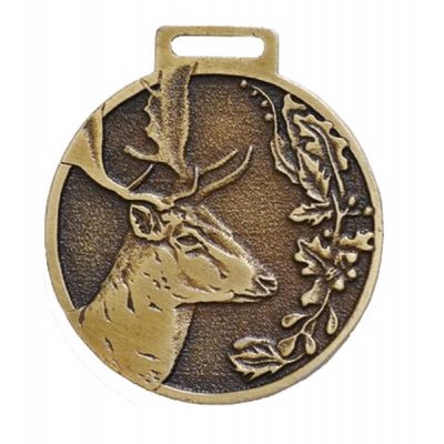DAMHIRSCH Deko Medaille GOLDFARBEN Auszeichnung Prämierung