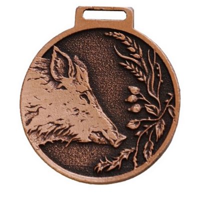 Wildschwein Deko Medaille BRONZEFARBEN Auszeichnung Prämierung