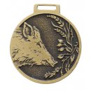 Wildschwein Deko Medaille GOLDFARBEN Auszeichnung Prämierung