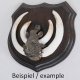 3x Wappenschilder Wildschwein AF 17cm Trophäenschild Keiler Kopf Deckblatt groß