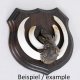 3x Wappenschilder Wildschwein AF 17cm Trophäenschild Keiler Kopf Deckblatt groß