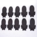 10 Stück geschnitzte Trophäenschilder für Reh Rehbock Geweihe in schwarz / sehr dunkel GH 27,5 cm