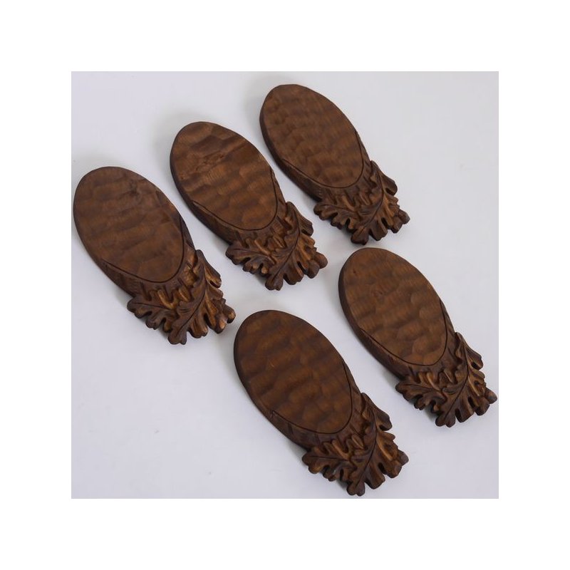 5 Trophäenschilder Akazie Für Rehgeweihe - Sehr Groß 22cm Baumschild