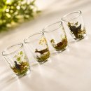 Set de 6 verres à schnaps « courts » avec motif chasse coloré - 2 cl -