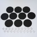 10 x Keilerschilder Keilerbrett Gewaffbrett Trophäenschild rund dunkel AF 15 cm mit 20 Stück Aluminium Eichenlaub Deckblatt