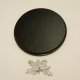 Keilerschild Keilerbrett Gewaffbrett Trophäenschild rund dunkel AF 17 cm mit Eichenlaub Deckblatt 6-blättrig