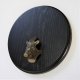 Keilerschild Keilerbrett Gewaffbrett Trophäenschild rund dunkel AF 17 cm mit Keiler Kopf Verzierung klein