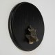 Keilerschild Keilerbrett Gewaffbrett Trophäenschild rund dunkel AF 17 cm mit Keiler Kopf Verzierung klein