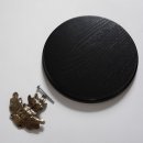 Keilerschild Keilerbrett Gewaffbrett Trophäenschild rund dunkel AF 19 cm mit Eichenlaub Deckblatt groß