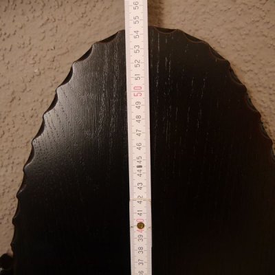 Trophäenschild geschnitzt sehr groß Rothirsch Geweih Hirschgeweih AF H55 cm