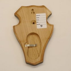 3 Stück Trophäenschilder Reh Bock Schild 1x KF dunkel 3 Stück Gehörnklammern