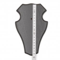 10 Stück Trophäenschilder Reh Bock Schild 1 Kieferfach dunkel 10x Gehörnklammern