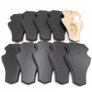 10 Stück Reh Bock Schild Trophäenschilder groß mit 1 Kieferfach in Eiche dunkel AF 21 x 13 cm