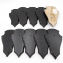 10 Stück Reh Trophäenschild Spitz klein Eiche dunkel AF 19 cm x 11 cm mit 1 Kieferfach