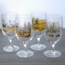 Bier Glas Pils Gläser Set 4 teilig mit Jagd Dekor Motiv...