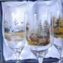 XXX Bier Glas Pils Gläser Set 4 teilig mit Jagd Dekor Motiv im Geschenk Karton