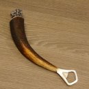 Décapsuleur avec bois de cerf Manche en corne de cerf avec embout décoratif Sanglier debout GL22cm #27.19.8.11