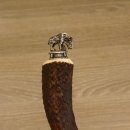Décapsuleur avec bois de cerf Manche en corne de cerf avec embout décoratif Sanglier debout GL22cm #27.19.8.11