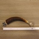 Décapsuleur avec bois de cerf Manche en corne de cerf avec embout décoratif Sanglier debout GL22cm #27.19.8.11