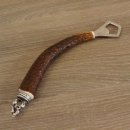 Flaschenöffner mit Hirsch Geweih Stange Hirschhorn Griff mit Endkappe Verzierung Hirsch stehend GL23cm #27.19.7.13