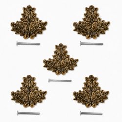 5 x EIKENBLAD Deckblad voor trofeeën van everzwijnen