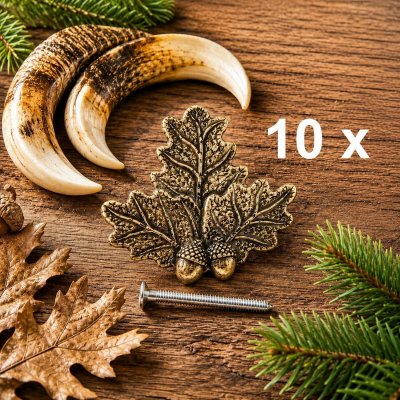 10 x OAK LEAF cover sheet for boar trophies