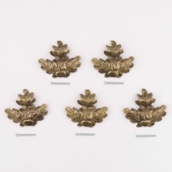 5 x OAK LEAF Large cover plate with thread & screw