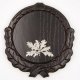 Keilerschild geschnitzt dunkel AF 16 cm mit 1 Stück 6-blättrigen Eichenlaub Deckblatt Keilerbrett Gewaffbrett Trophäenschild