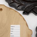 3 Stück Keilerschild geschnitzt dunkel AF 16 cm mit 3 Stück 6-blättrigen Eichenlaub Deckblatt Keilerbrett Gewaffbrett Trophäenschild