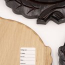 5 St&uuml;ck Keilerschilder geschnitzt dunkel AF 16 cm Keilerbrett Gewaffbrett Troph&auml;enschild