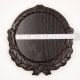 5 Stück Keilerschilder geschnitzt dunkel AF 16 cm mit 5 Stück Eichenlaub Deckblatt klein Keilerbrett Gewaffbrett Trophäenschild
