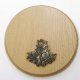 Keilerschild rund hell AF 15 cm mit Eichenlaub Deckblatt klein Keilerbrett Gewaffbrett Trophäenschild