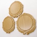 3 Stück Keilerschilder geschnitzt Eiche hell AF 16 cm Keilerbrett Gewaffbrett Trophäenschild