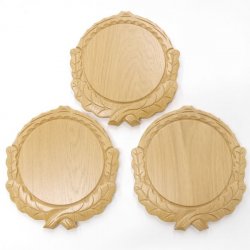 3 Stück Keilerschilder geschnitzt Eiche hell AF 16 cm Keilerbrett Gewaffbrett Trophäenschild