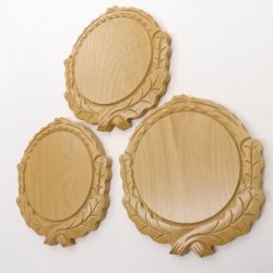 3 Stück Keilerschilder geschnitzt Eiche hell AF 16 cm Keilerbrett Gewaffbrett Trophäenschild
