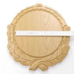 3 Stück Keilerschilder geschnitzt Eiche hell AF 16 cm Keilerbrett Gewaffbrett Trophäenschild